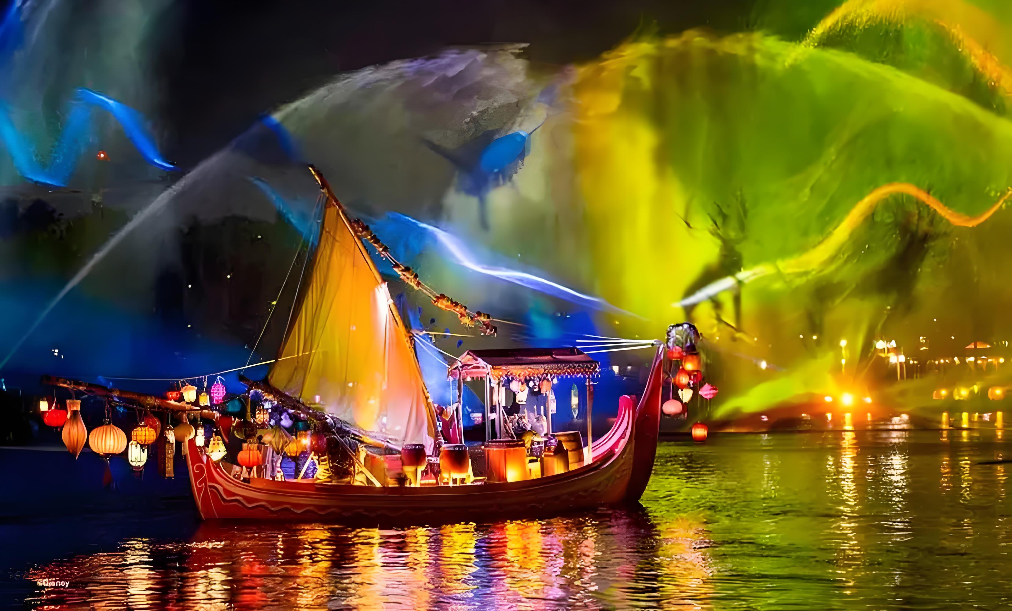 润驿广告点亮夜色，创新之旅 —— 探索夜游文化的科技魅力